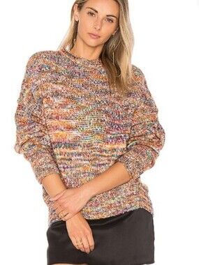 Tularosa Multicolor Space Dye Chunky Knit Crewneck Sweater - Size Medium